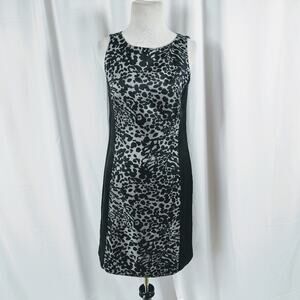 Ann Taylor Silk Sheath Dress Cheetah Print